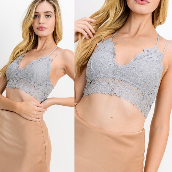 RESTOCKED - LYANN Cutest Lace Bralette - GREY - Picture 3 of 3